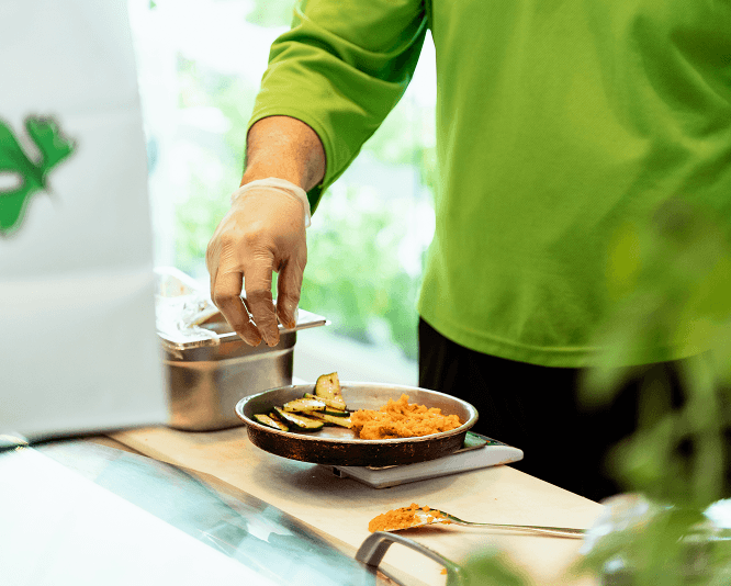 Chef preparing fresh food at Boga