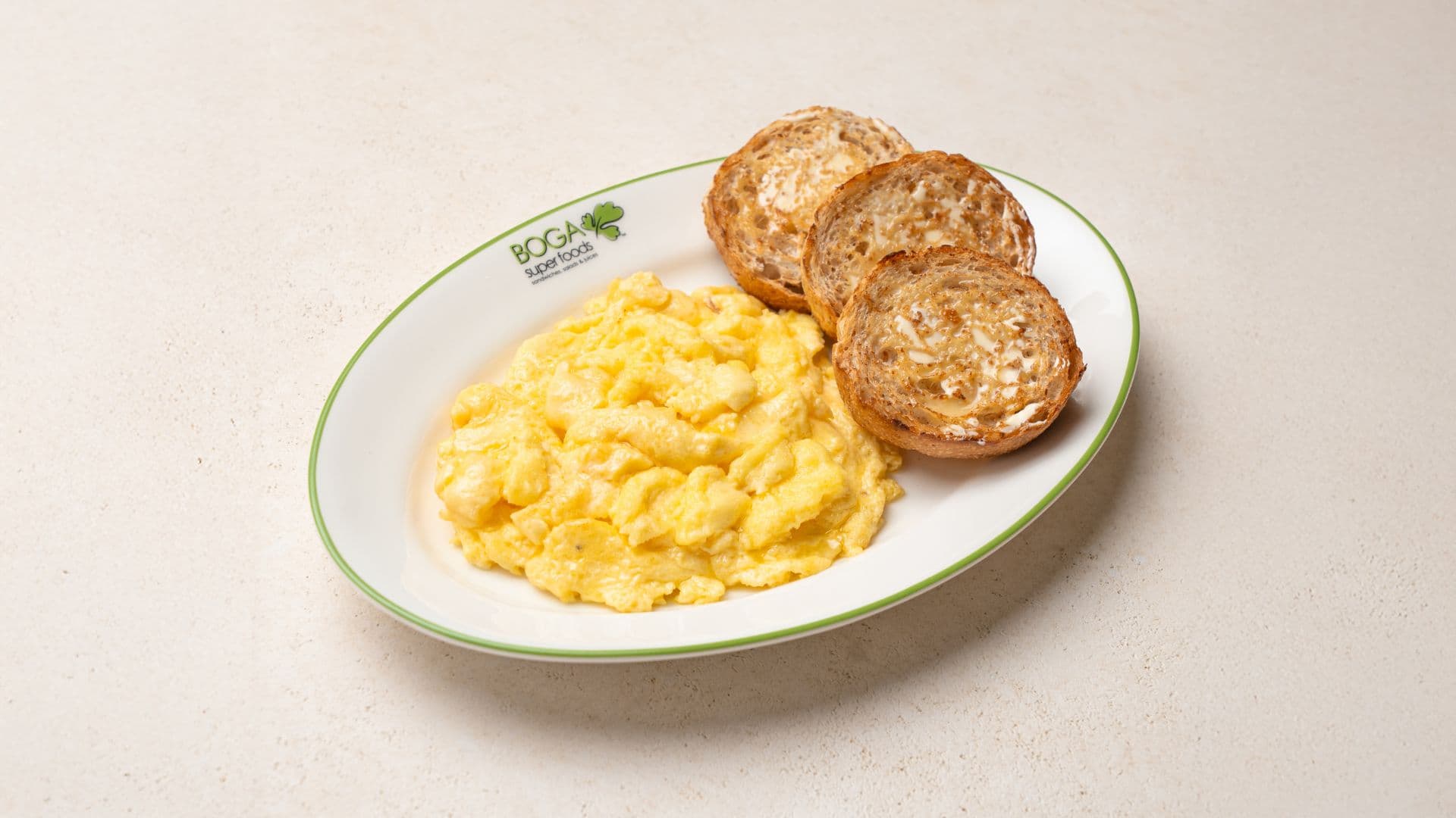 Scrambled Eggs Buttered Toast