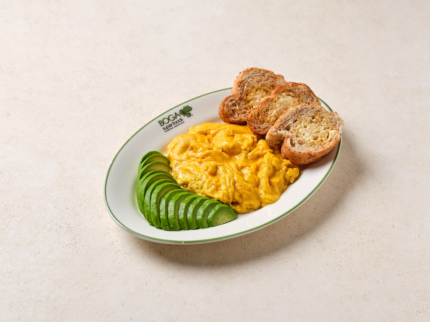 Golden Scrambled Eggs with Avocado