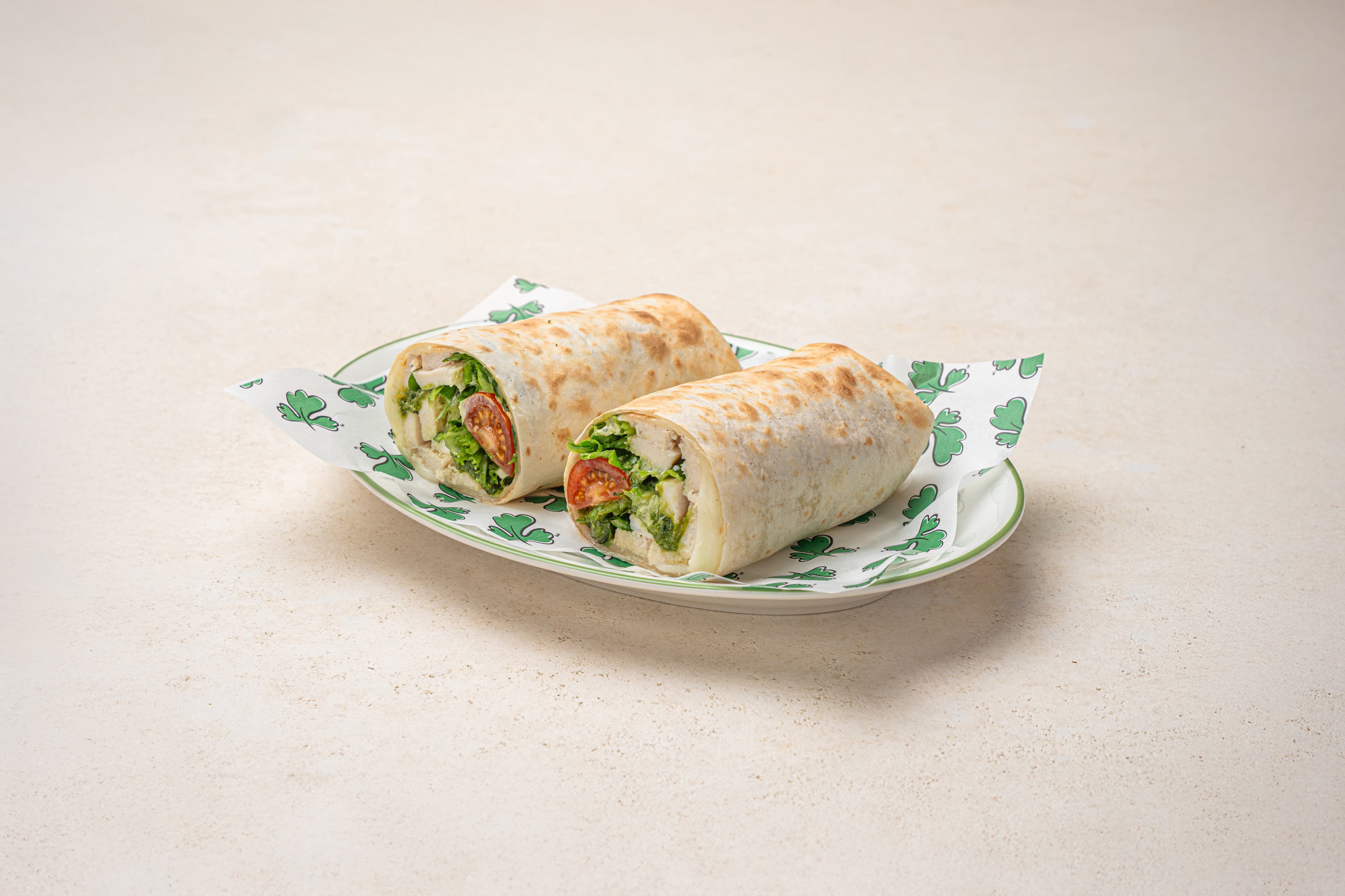 Pesto Chicken Mozzarella Wrap