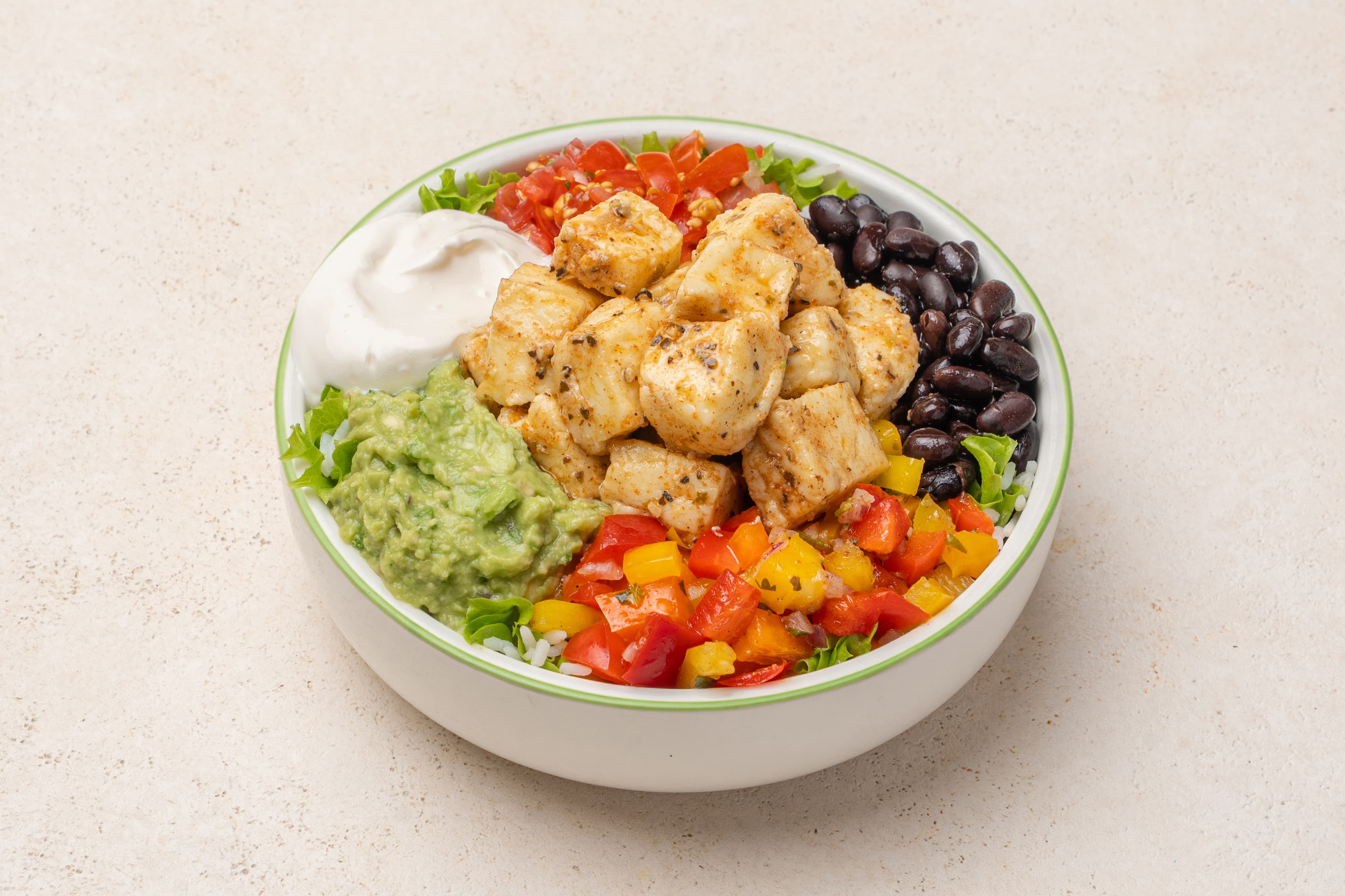 Mexicano Bowl with Chicken Basmati Rice, & Spinach
