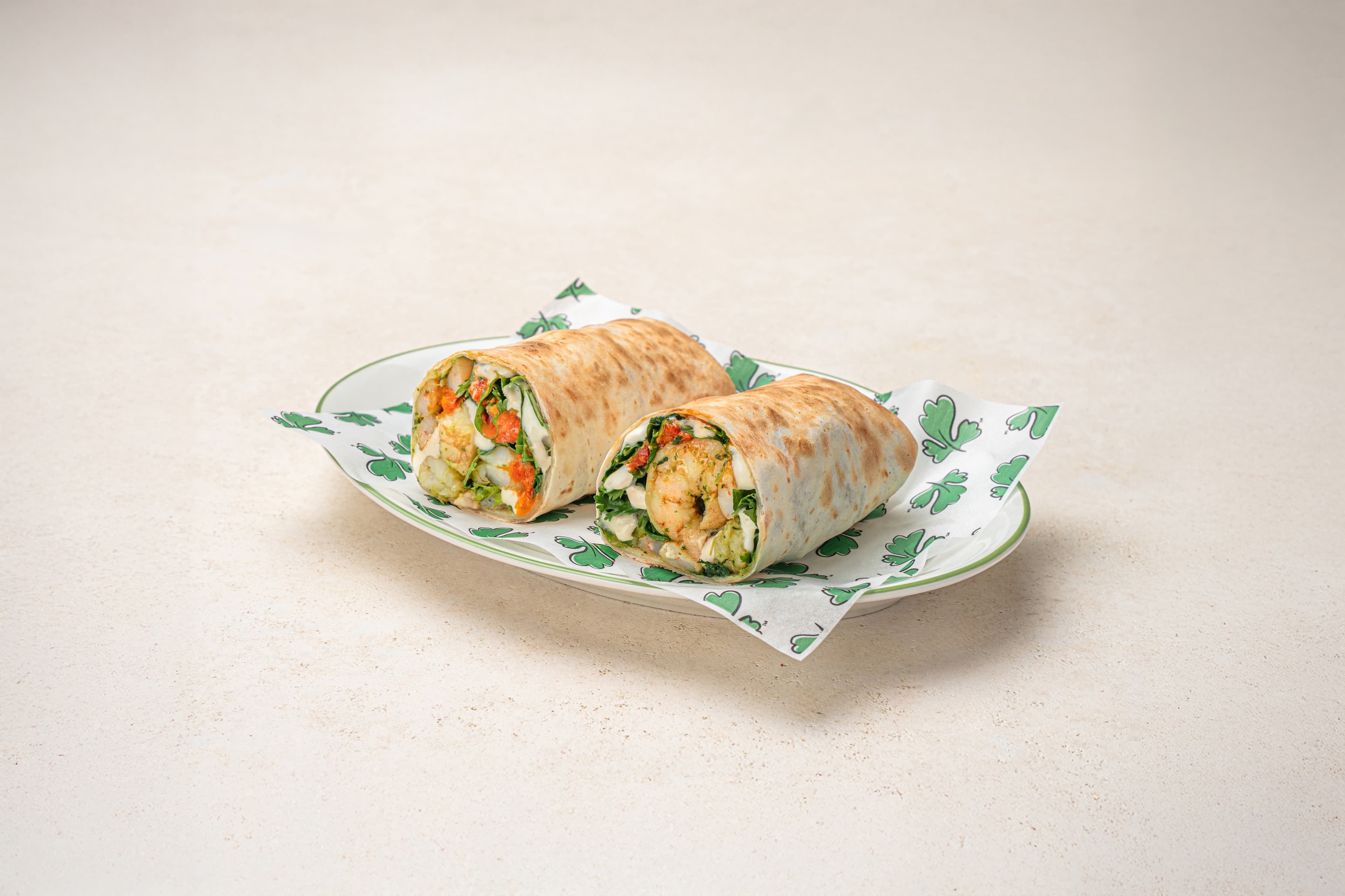 Shrimp with Lemon & Tahina Wrap