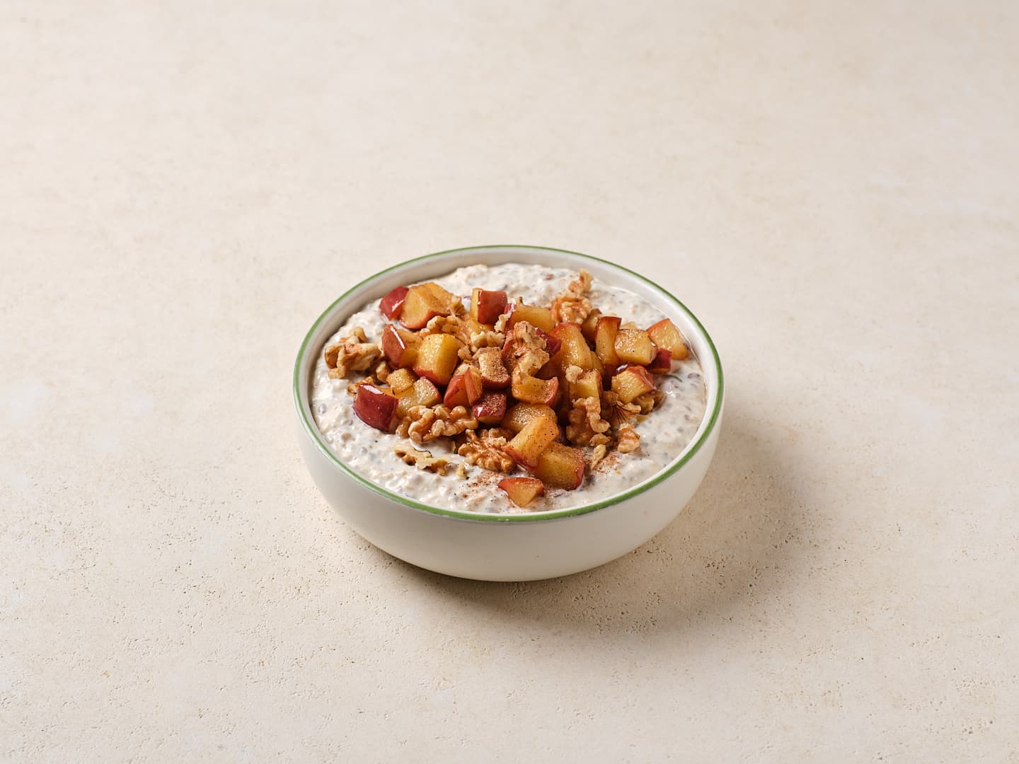 Apple Cinnamon Overnight Oats with Walnuts
